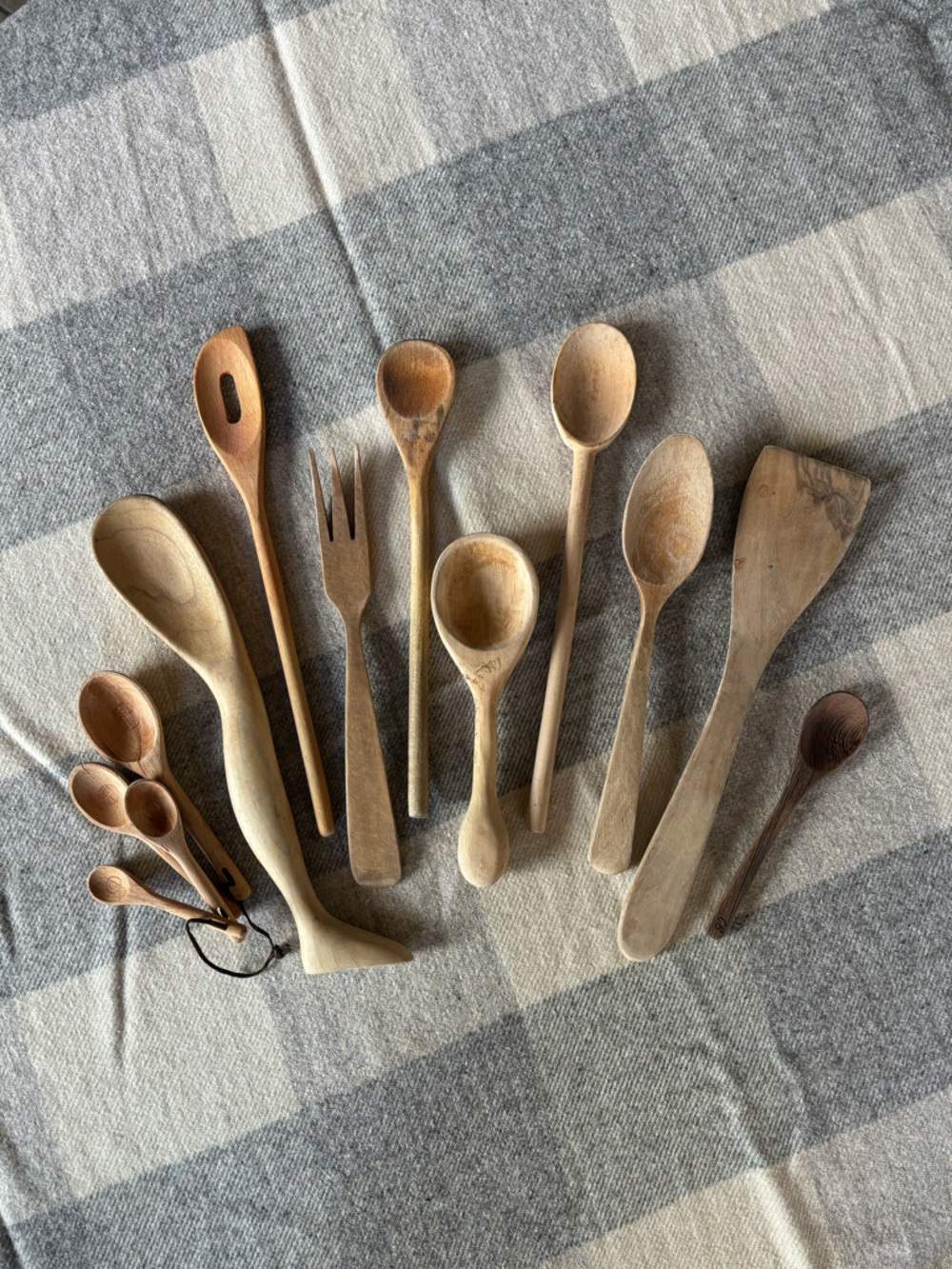 Vintage Primitive Wooden Spoons